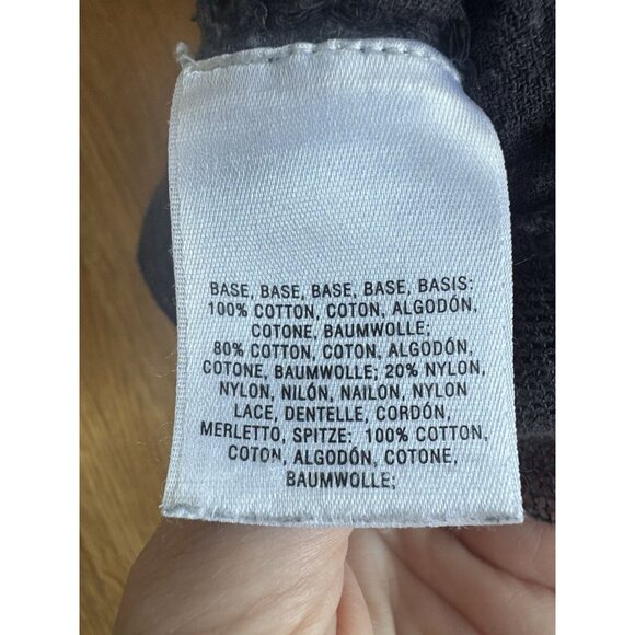 MEADOW RUE | Anthropologie Lace Applique Top Gray Medium - Picture 4 of 6